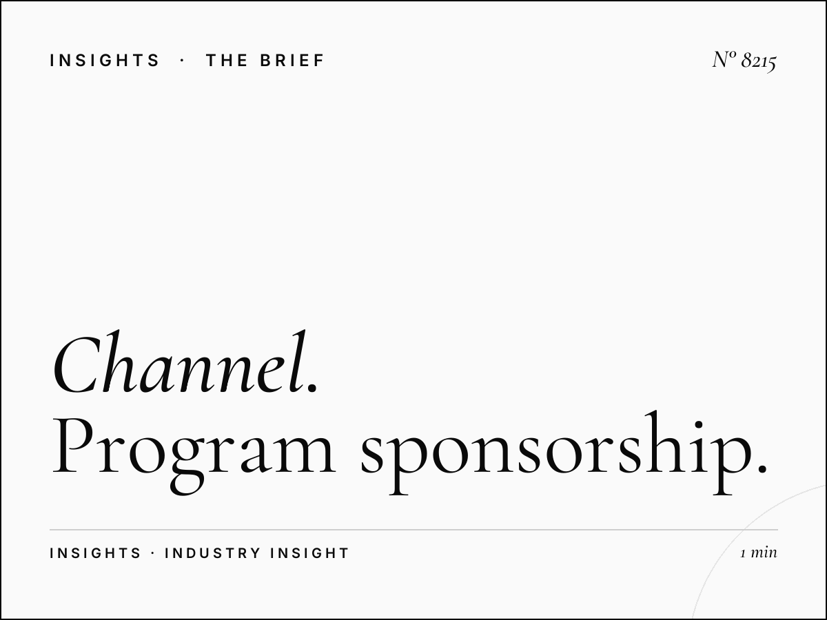 Channel 4 Sponsorship: Program Sponsorship Opportunities