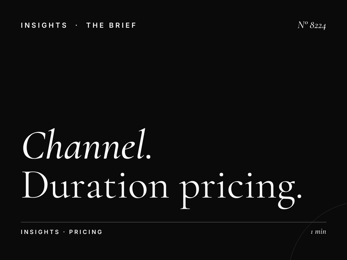 Channel 4 Monthly Rates: Duration Pricing Structure