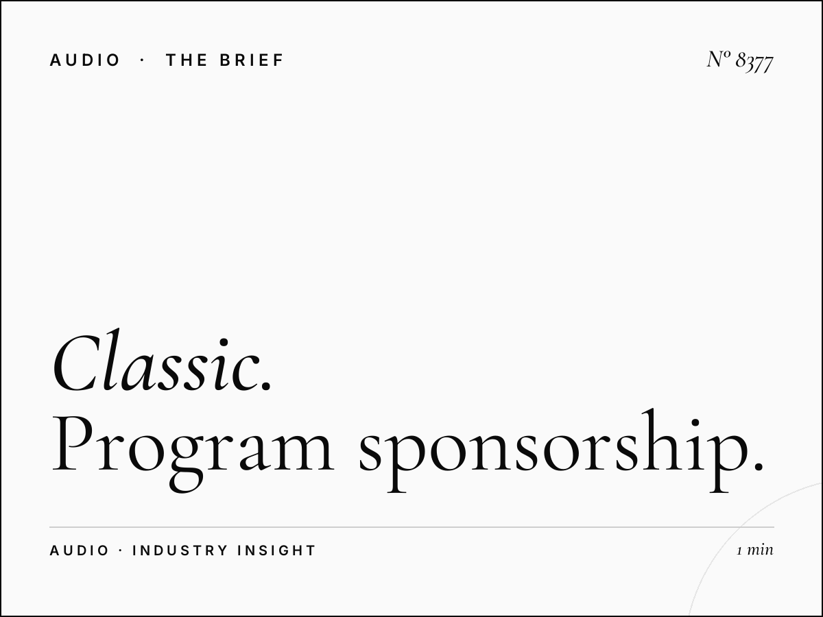 Classic FM Sponsorship: Program Sponsorship Opportunities