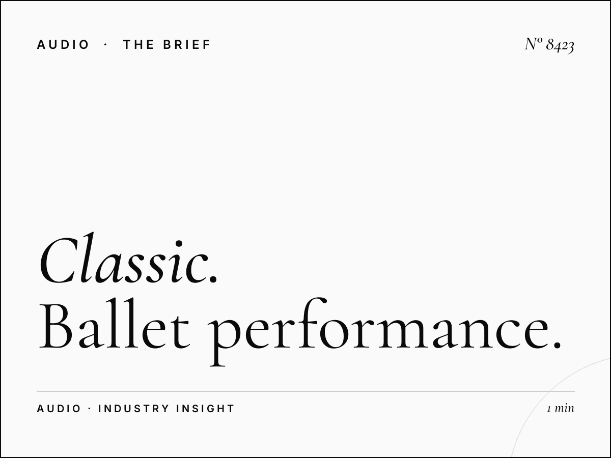 Classic FM Ballet Season: Ballet Performance Advertising