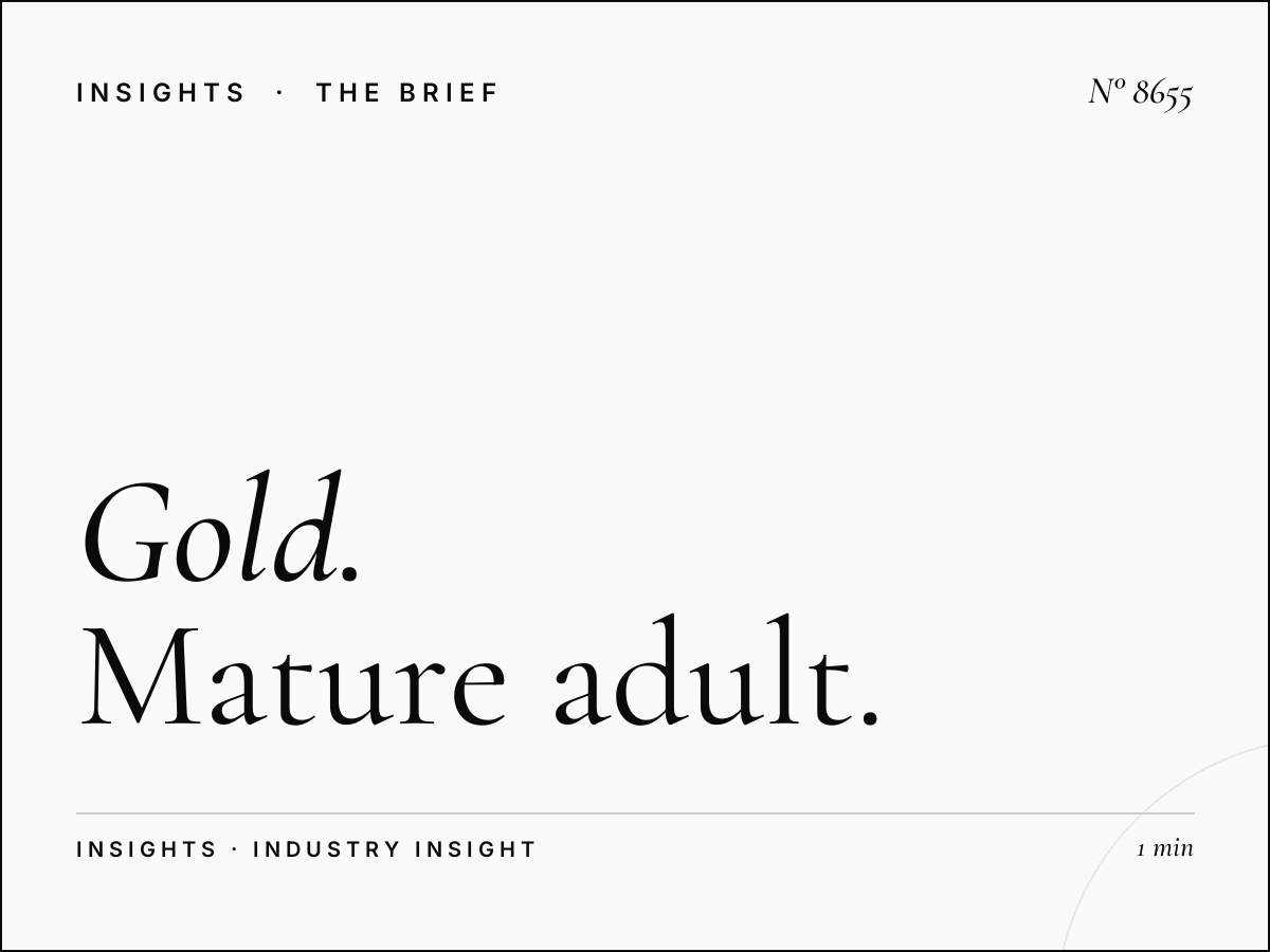 Gold Demographics: Mature Adult Professional Audience