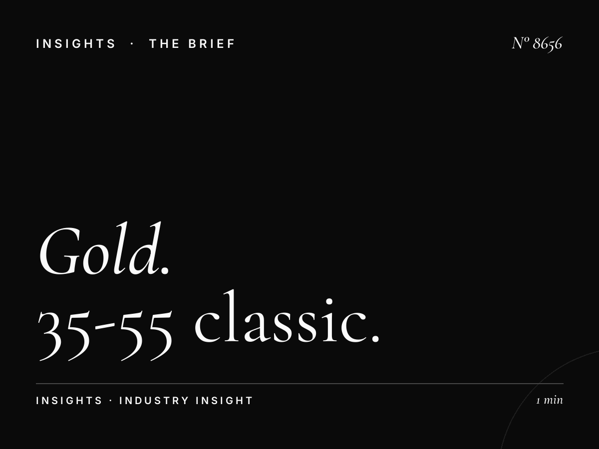 Gold Target Audience: 35-55 Classic Hits Fans