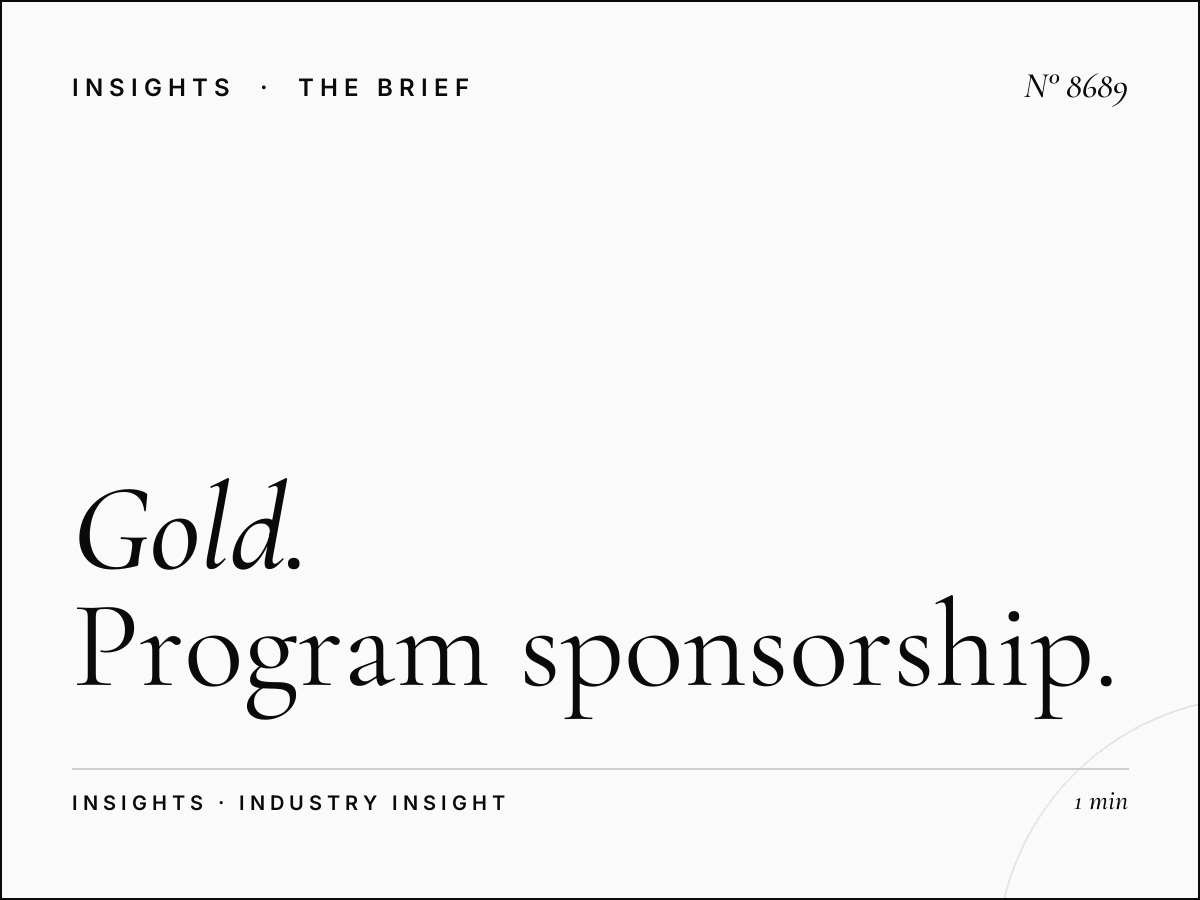 Gold Sponsorship: Program Sponsorship Opportunities