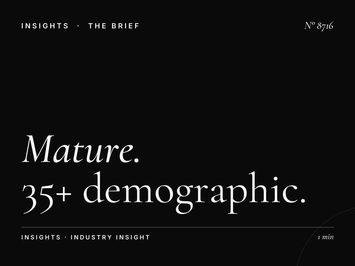Mature Market Gold: 35+ Demographic Marketing