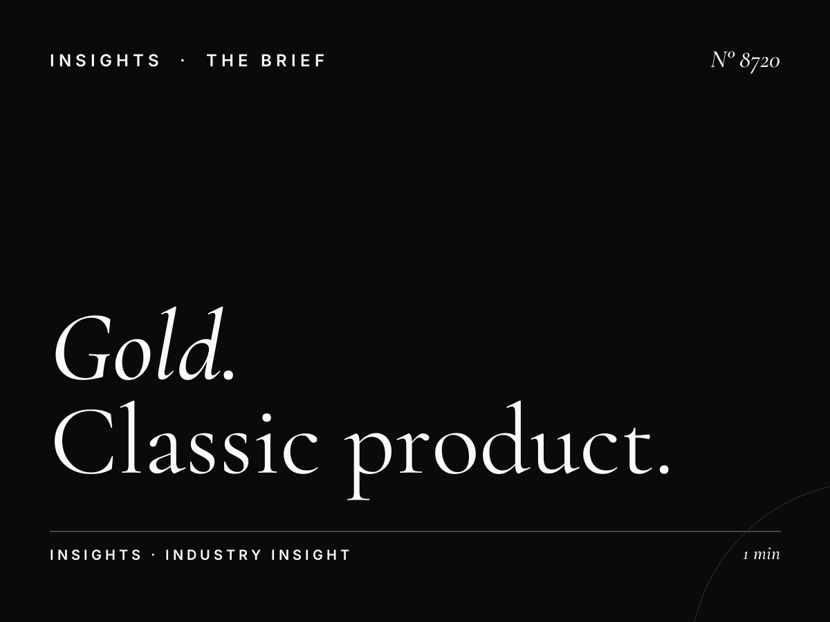Gold Timeless Products: Classic Product Advertising