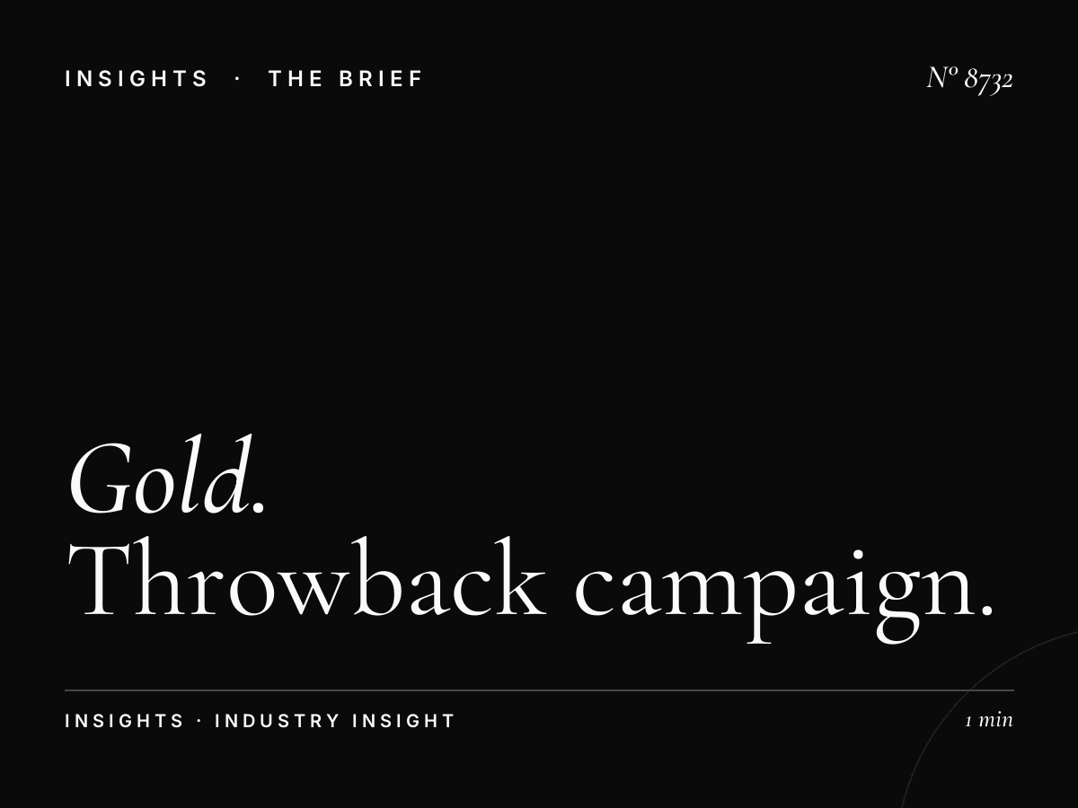 Gold Nostalgia Marketing: Throwback Campaign Strategy