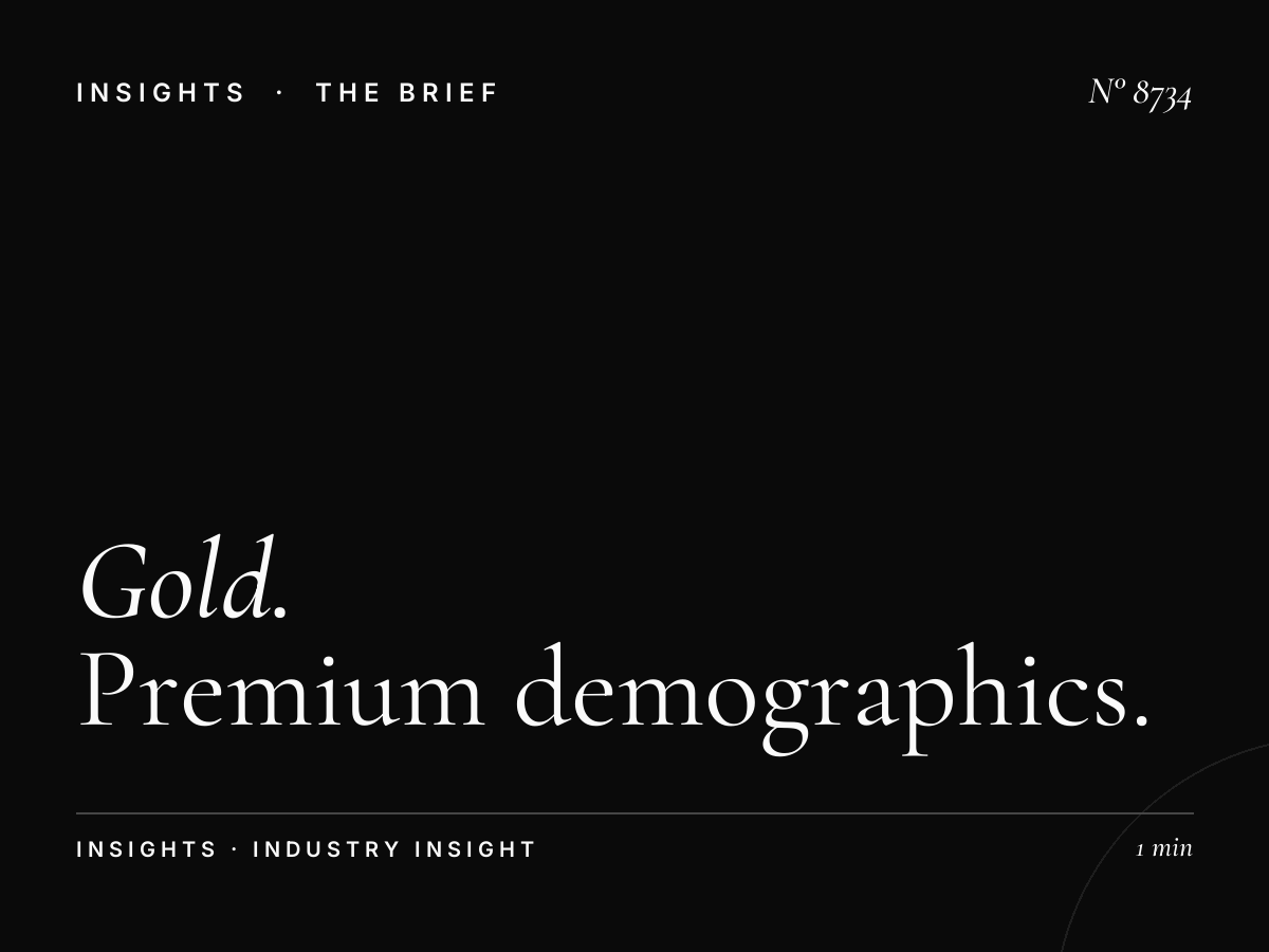 Gold Professional Audience: Why Premium Demographics Matter in Modern Media Buying