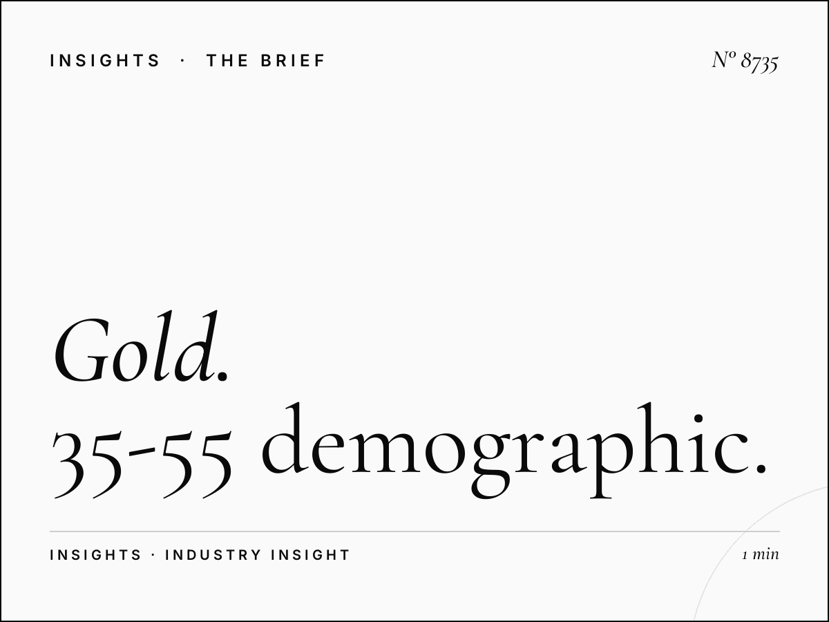Gold Mature Audience: 35-55 Demographic Targeting
