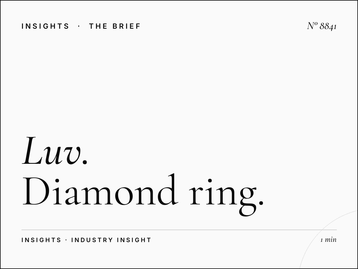 Luv Jewelry Advertising: Diamond Ring Marketing