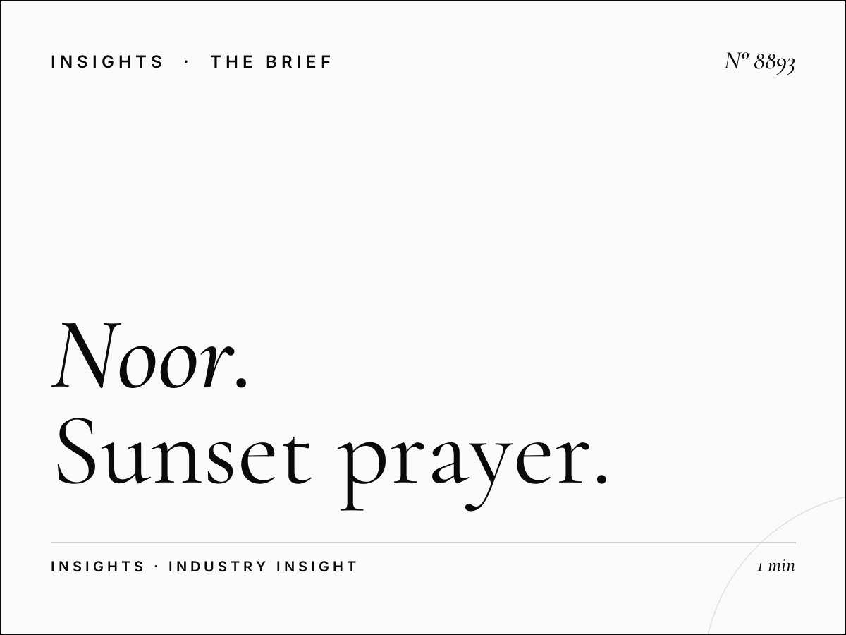 Noor Dubai Maghrib Time: Sunset Prayer Time Advertising