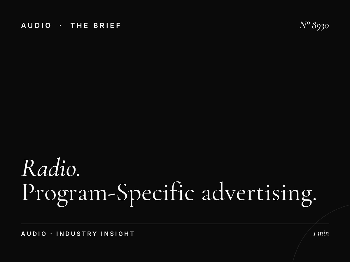 Radio 1 Radio Shows: Program-Specific Advertising