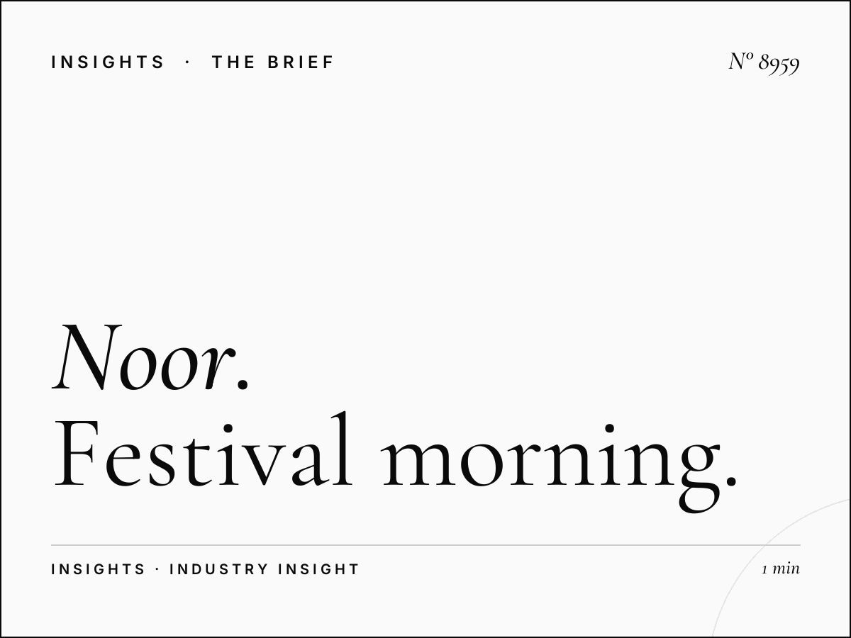 Noor Dubai Eid Morning: Festival Morning Programming