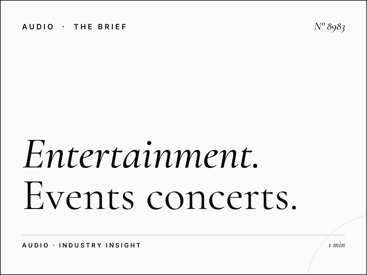 Entertainment Radio 1: Events Concerts Promotion