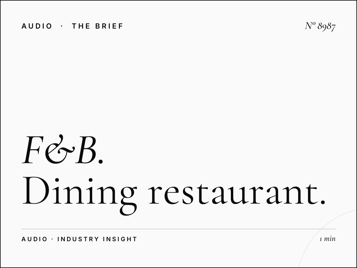 F&B Restaurants Radio 1: Dining Restaurant Marketing