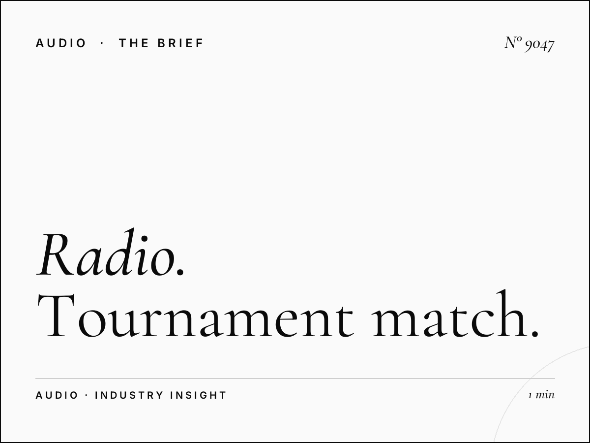 Radio 1 Sports Events: Tournament Match Advertising