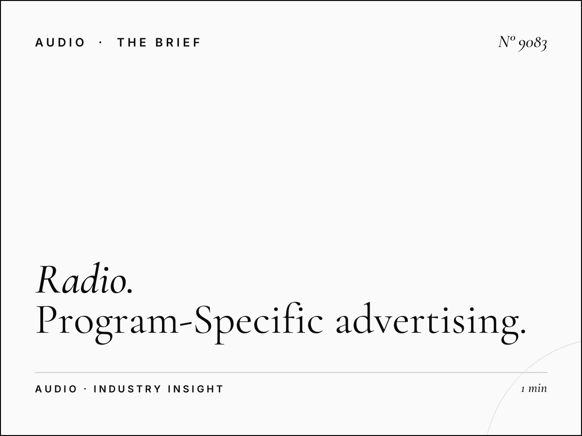 Radio 4 Radio Shows: Program-Specific Advertising