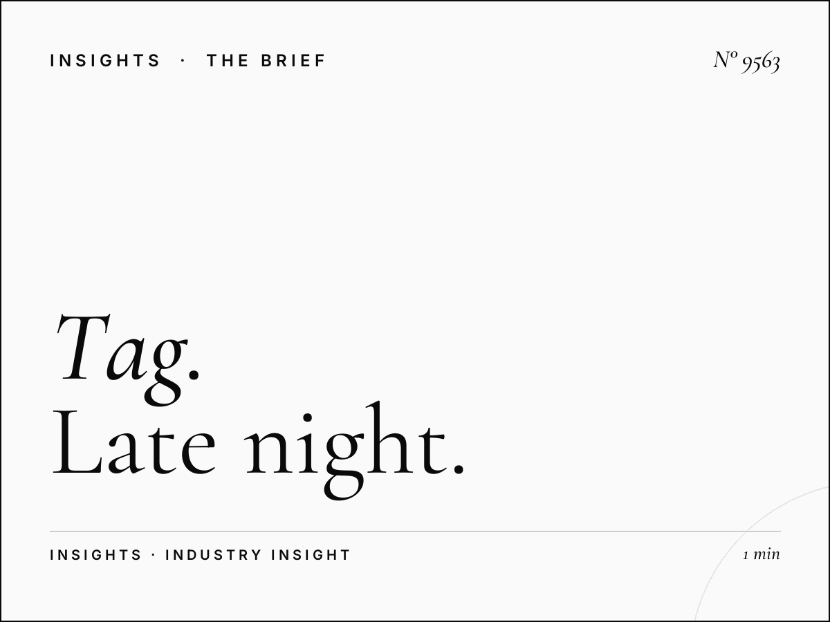 Tag Night Youth: Late Night Young Adult Programming