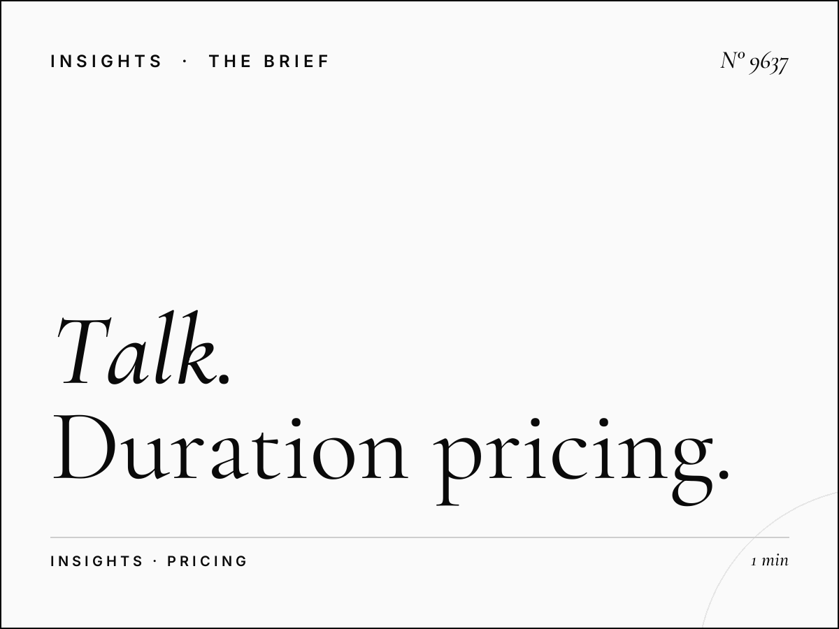 Talk Monthly Rates: Duration Pricing Talk Marketing