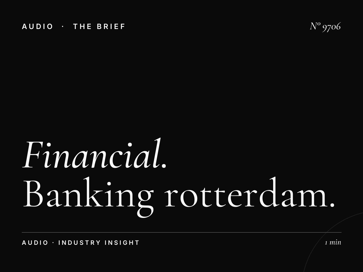Financial Services Rijnmond: Banking Rotterdam Radio Advertising