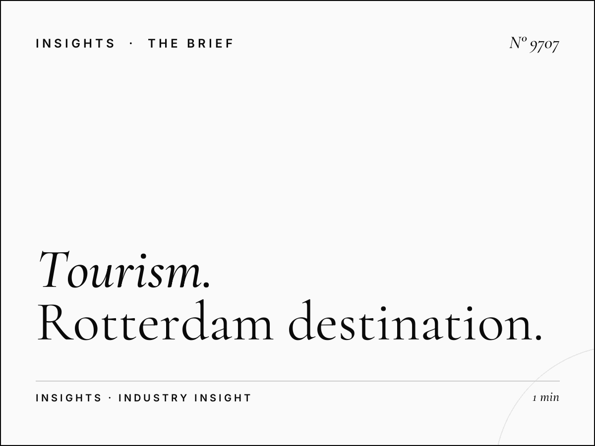 Tourism Rijnmond: Rotterdam Destination Marketing Campaign