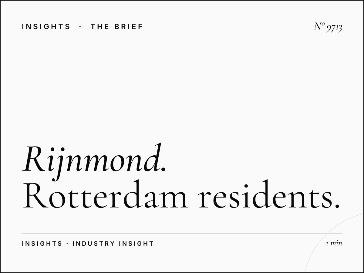 Rijnmond Demographics: Rotterdam Residents Target Market