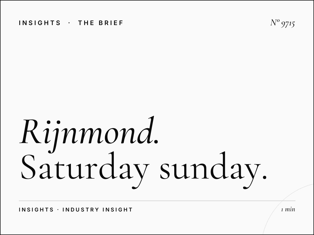 Rijnmond Weekend: Saturday Sunday Programming Rotterdam
