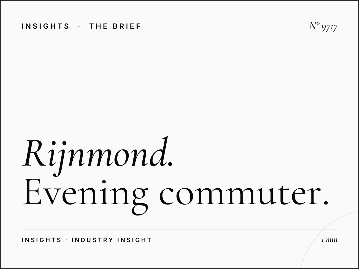 Rijnmond Drive Time: Evening Commuter Advertising Rotterdam