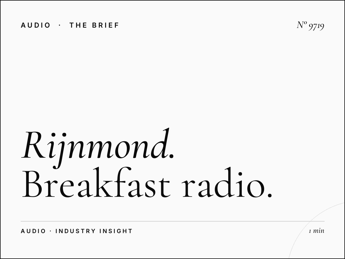 Rijnmond Morning Show: Breakfast Radio Advertising Rotterdam