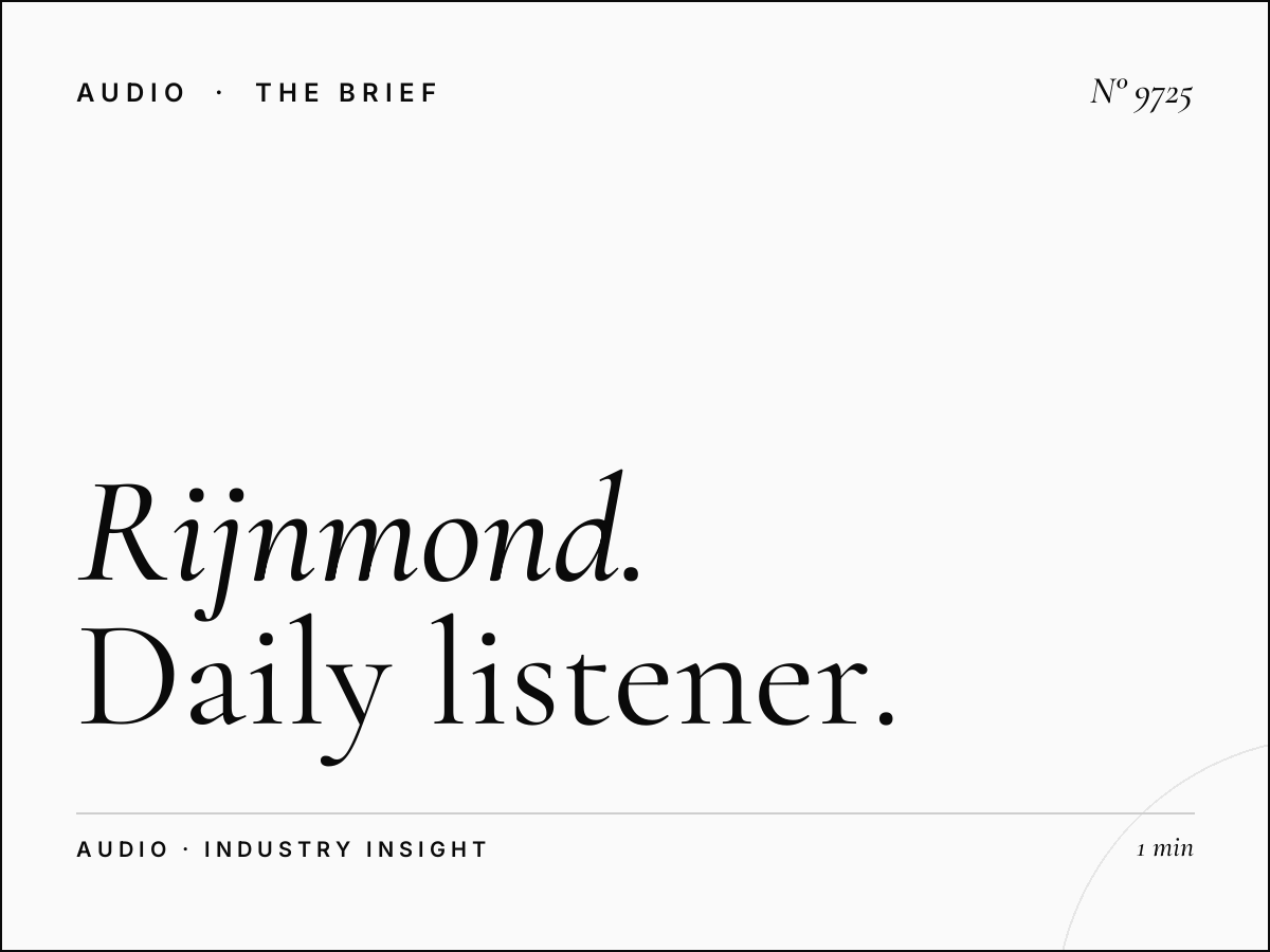 Rijnmond 93.4 FM Reach: Daily Listener Impressions Rotterdam