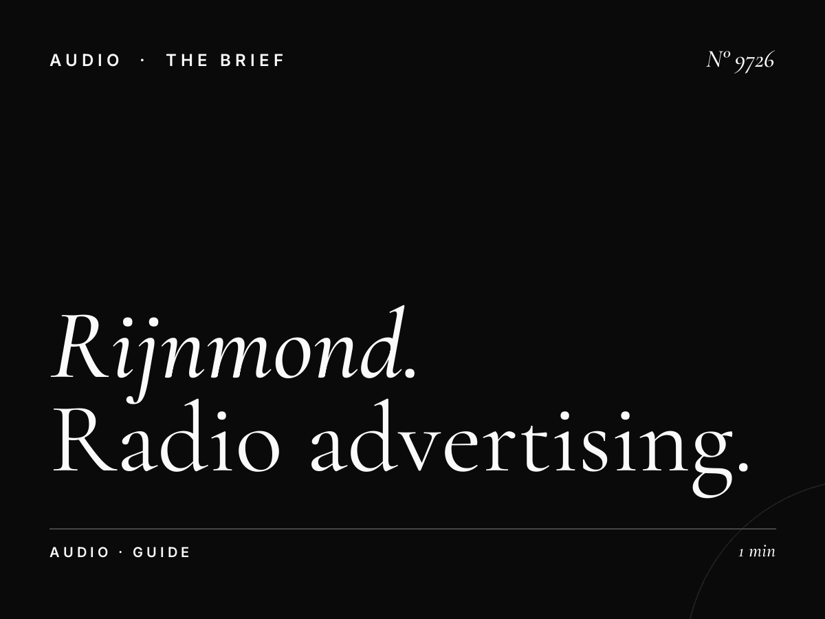 Rijnmond 93.4 Budget Guide: Radio Advertising Cost Rotterdam