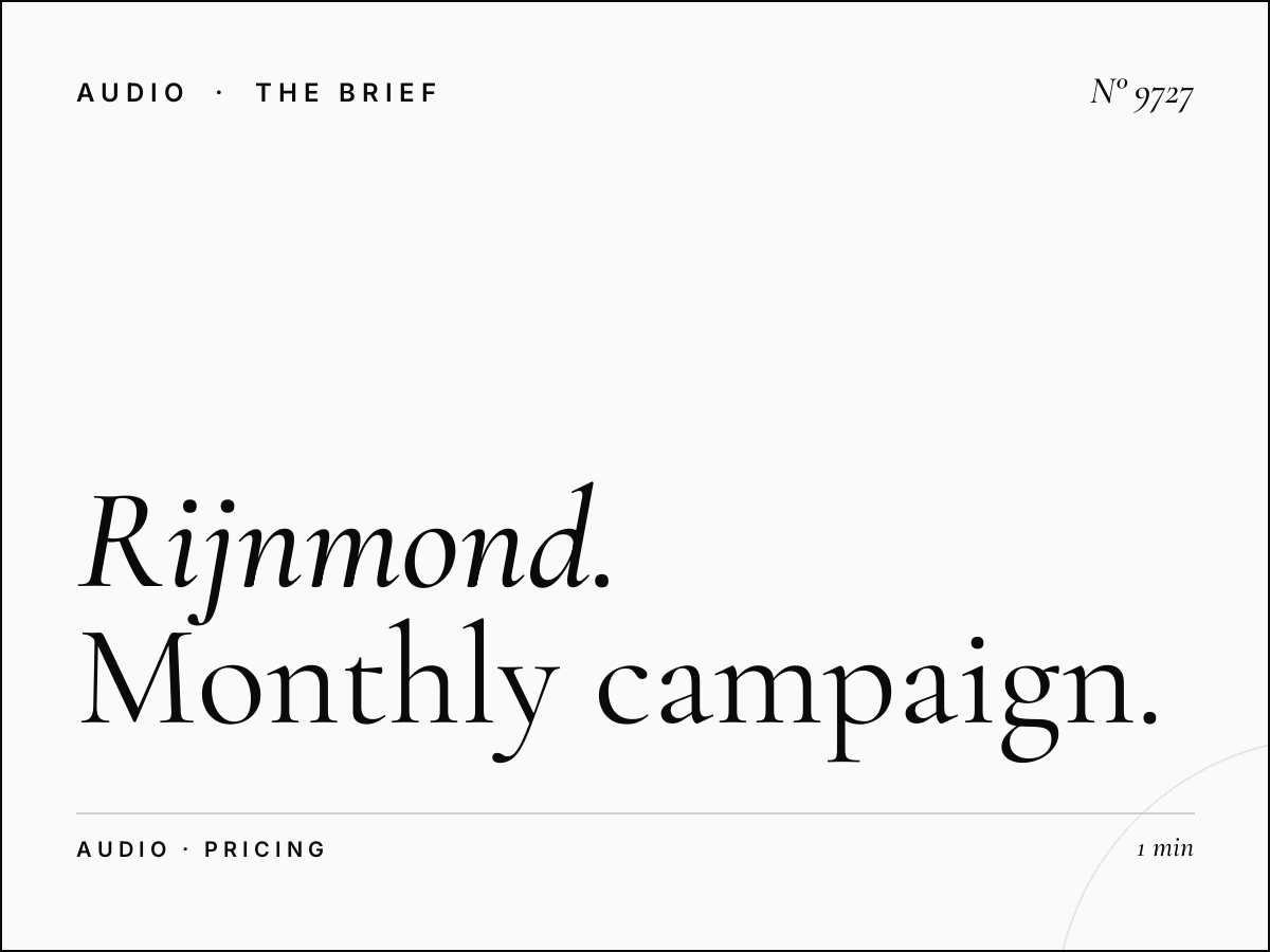 Rijnmond Radio Advertising Rates: Monthly Campaign Pricing