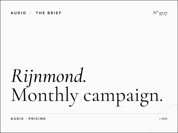 Rijnmond Radio Advertising Rates: Monthly Campaign Pricing