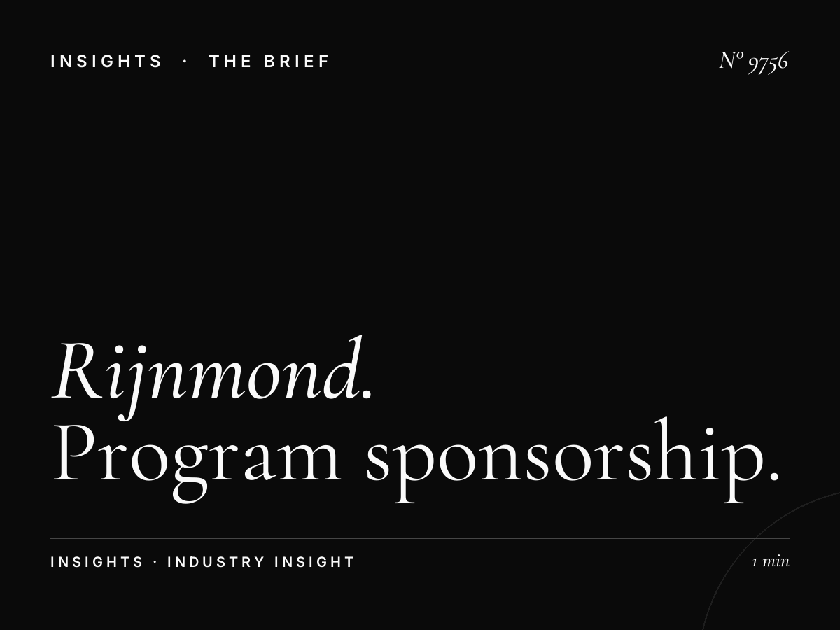 Rijnmond Sponsorship: Program Sponsorship Opportunities