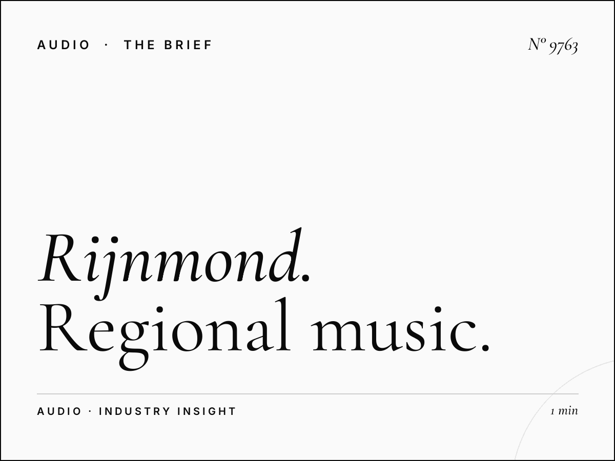 Rijnmond Radio Format: Regional Music Talk Programming