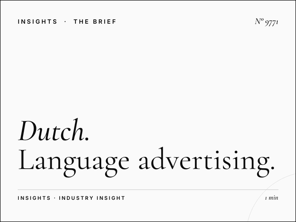 Dutch Market Rijnmond: Dutch Language Advertising Strategy