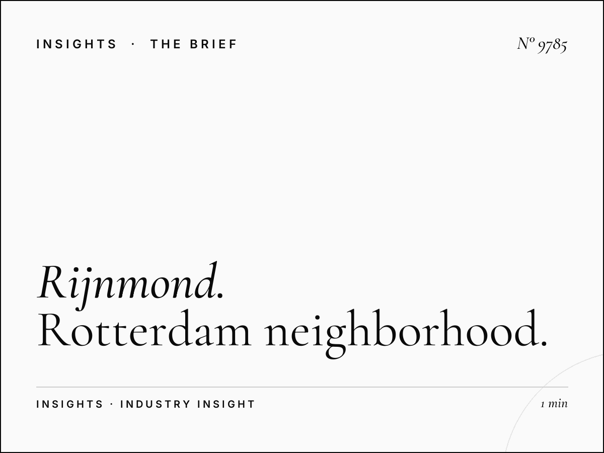 Rijnmond Neighborhood Focus: Rotterdam Neighborhood Marketing