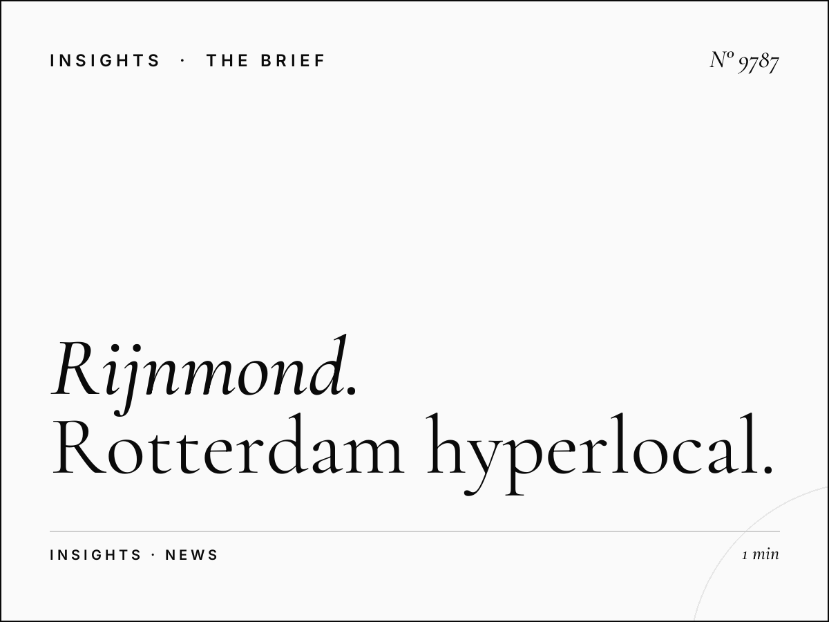 Rijnmond Local News: Rotterdam Hyperlocal News Coverage