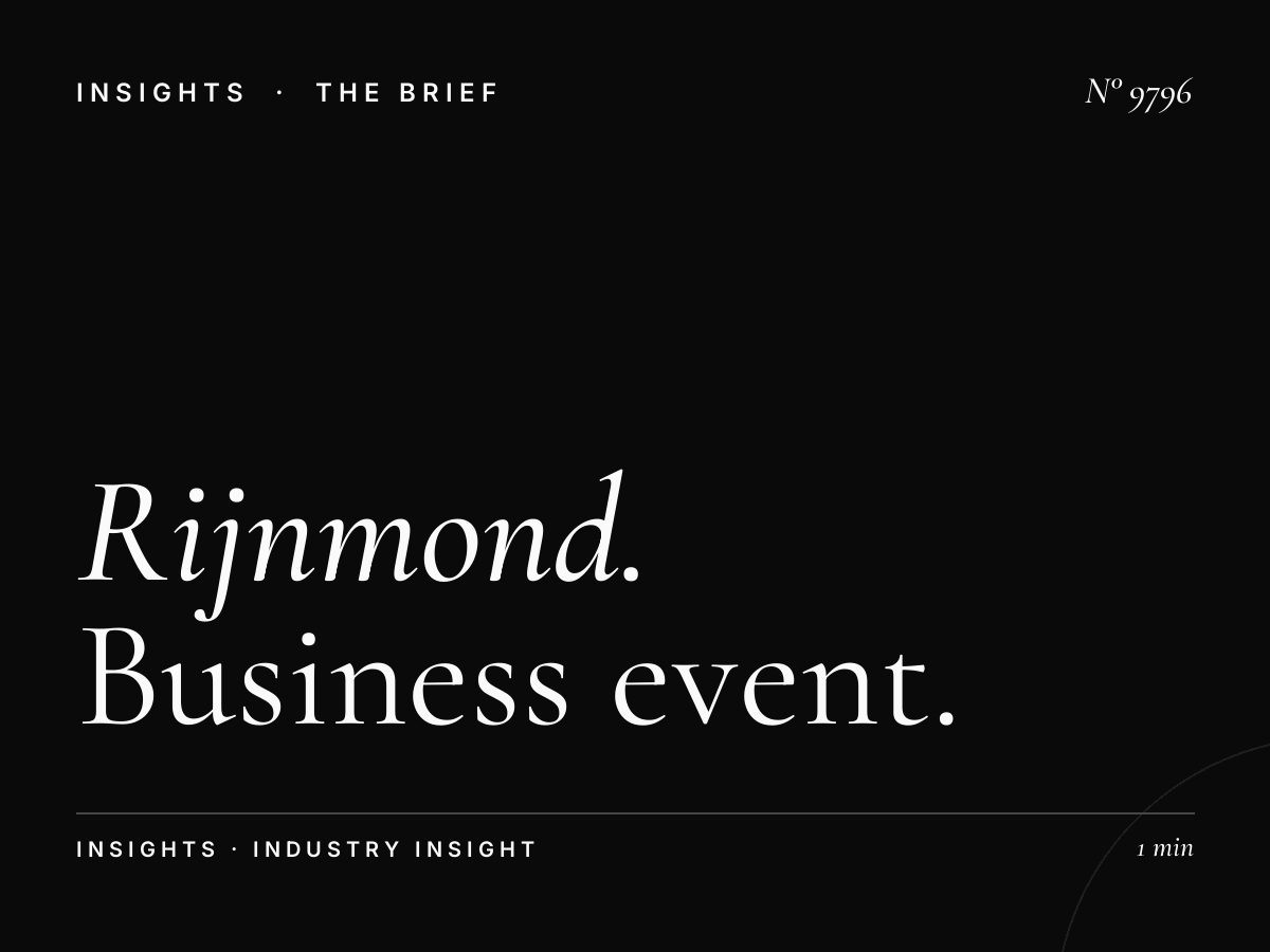 Rijnmond Conference Promotion: Business Event Rotterdam
