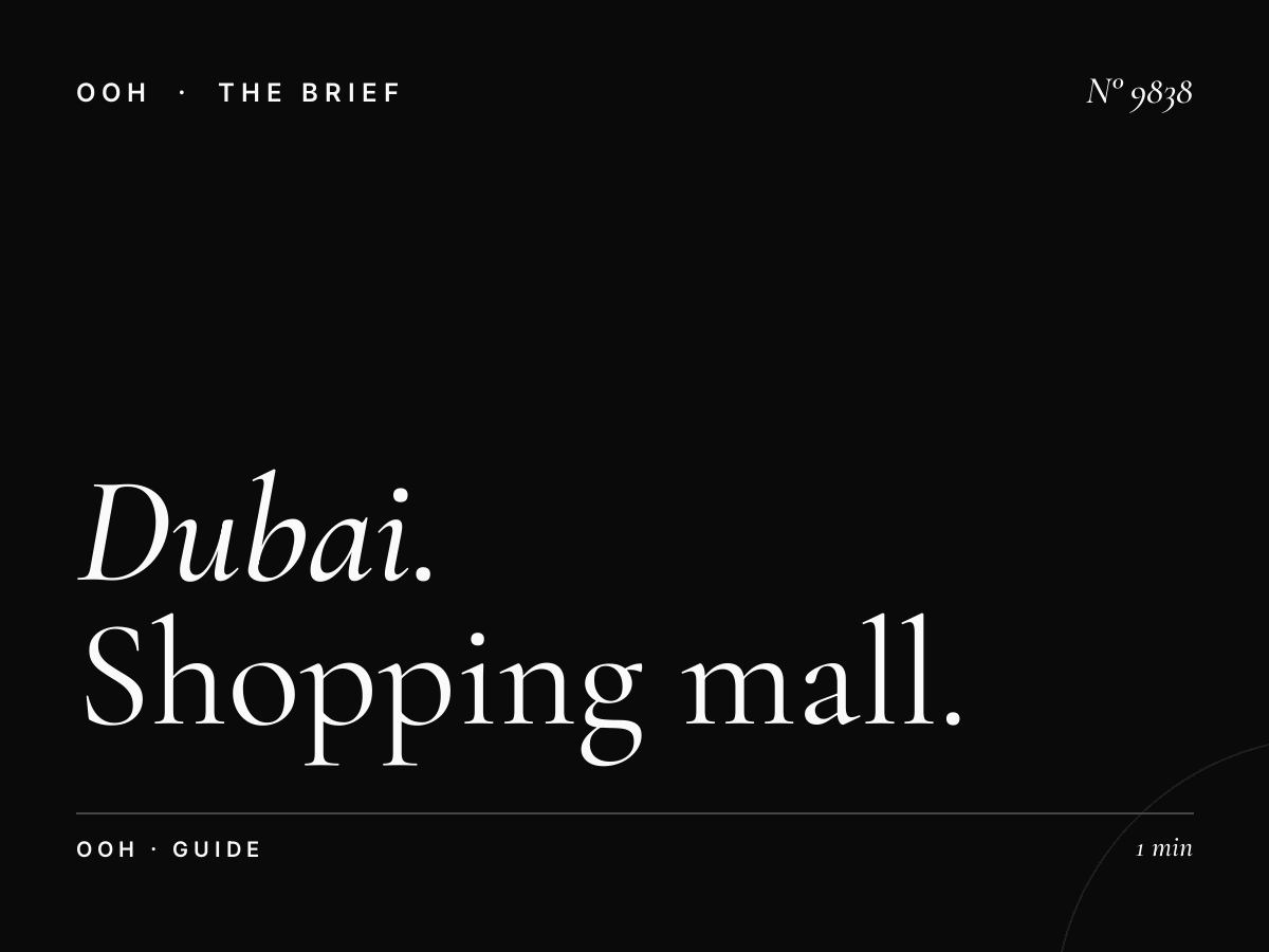 Dubai Hills Mall Digital Dominance: Complete Shopping Mall OOH Guide