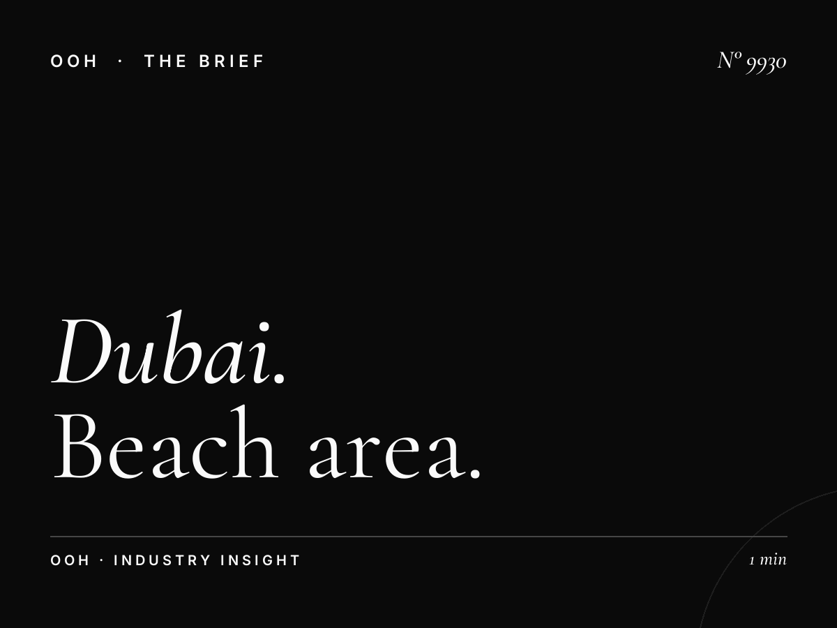 Dubai Marina Beach Lamp Posts: Beach Area Advertising