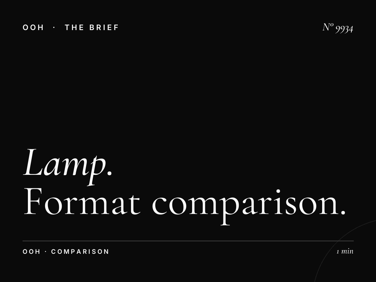 Lamp Posts vs Hoarding Dubai Marina: Format Comparison