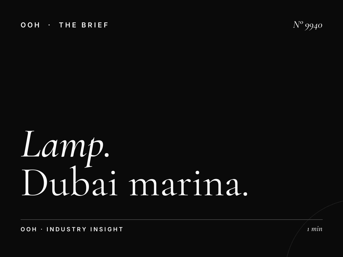 Lamp Post Advertising Strategy: Dubai Marina Campaign