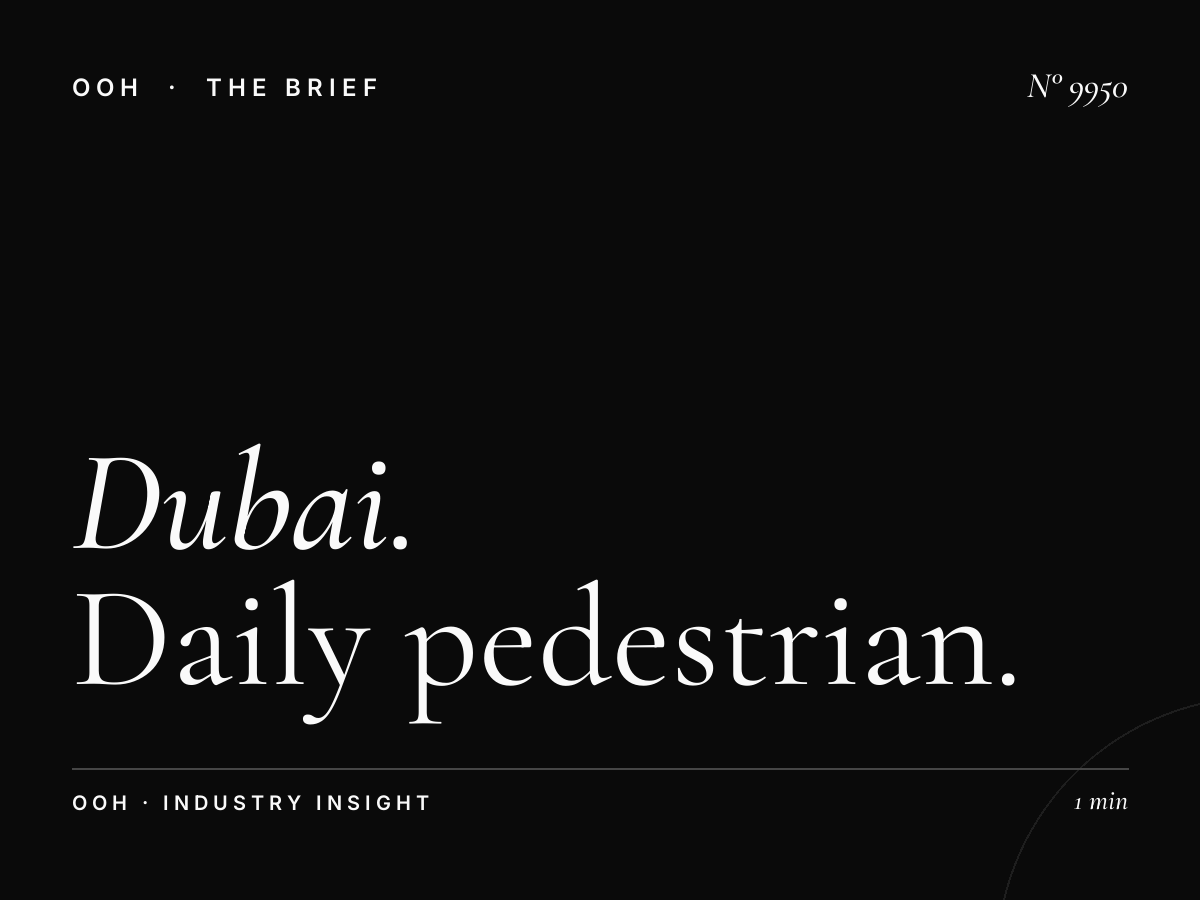Dubai Marina Lamp Posts Reach: Daily Pedestrian Impressions