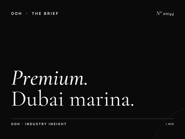 Premium Marina Location: Dubai Marina Lamp Post High-End