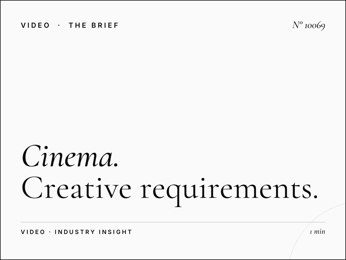 Cinema Content Dubai Marina Mall: Creative Requirements