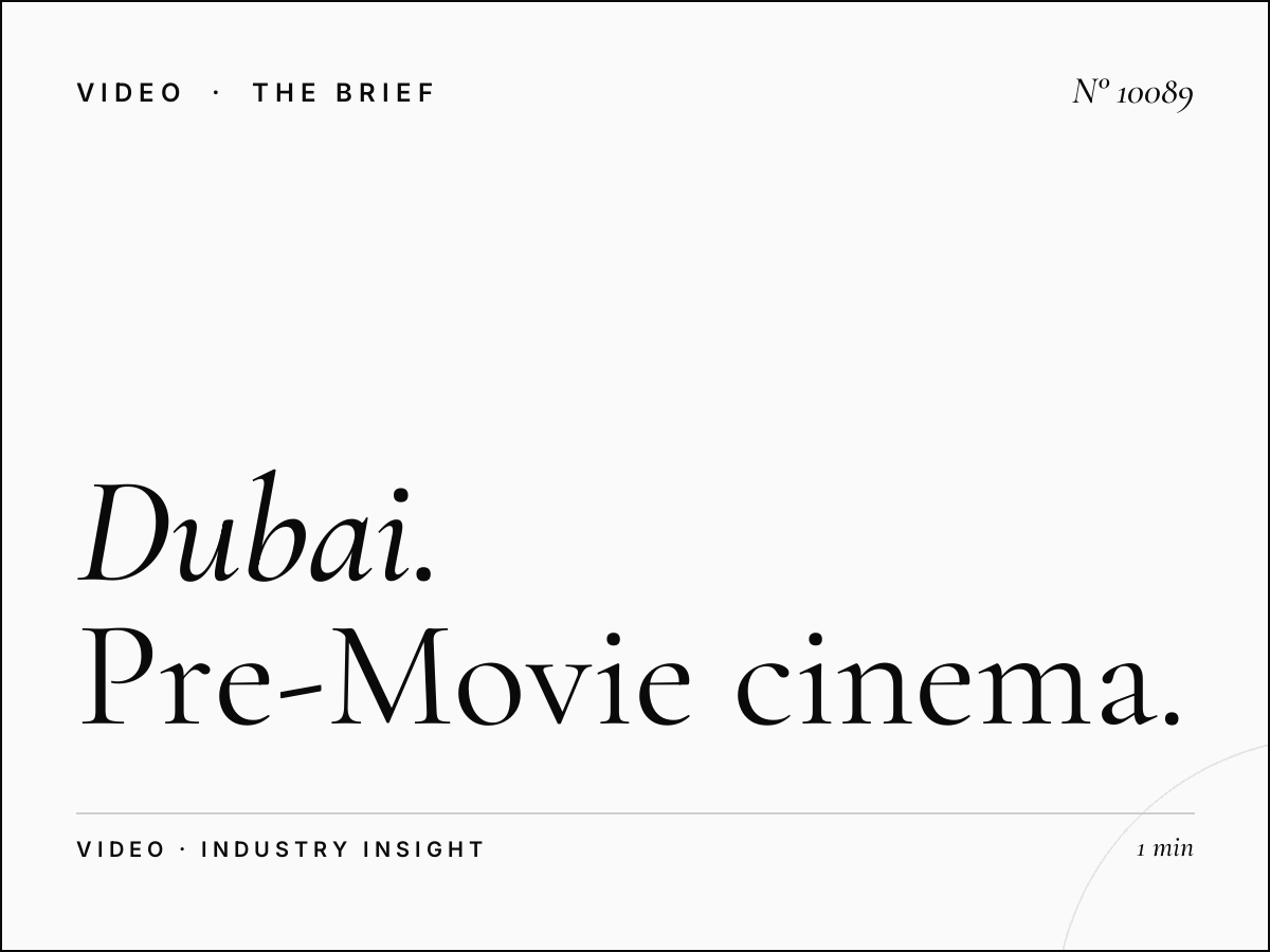 Dubai Marina Mall Pre-Roll: Pre-Movie Cinema Advertising