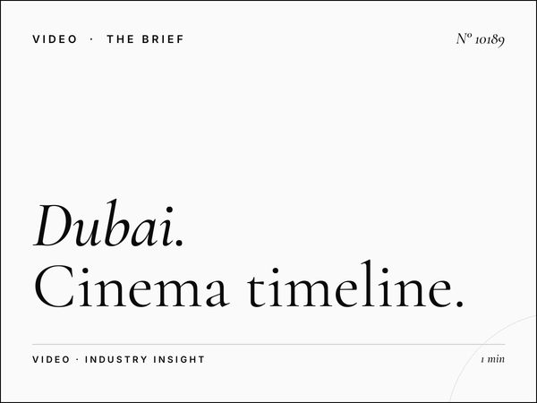 Dubai Mall Theater Production: Cinema Timeline
