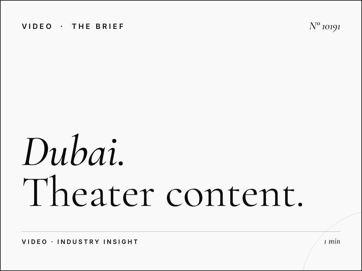 Dubai Mall Cinema Production: Theater Content Creation