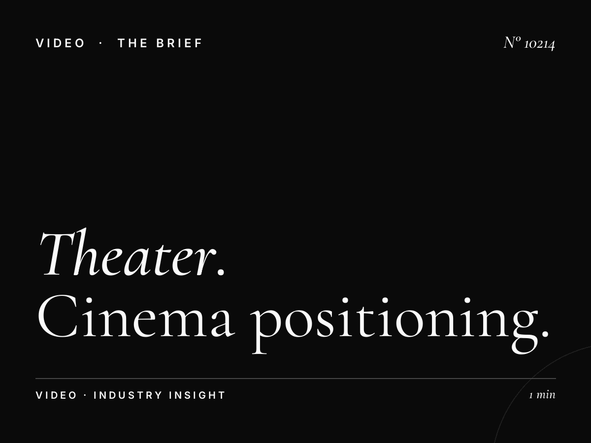 Theater Competition Dubai Mall: Cinema Positioning
