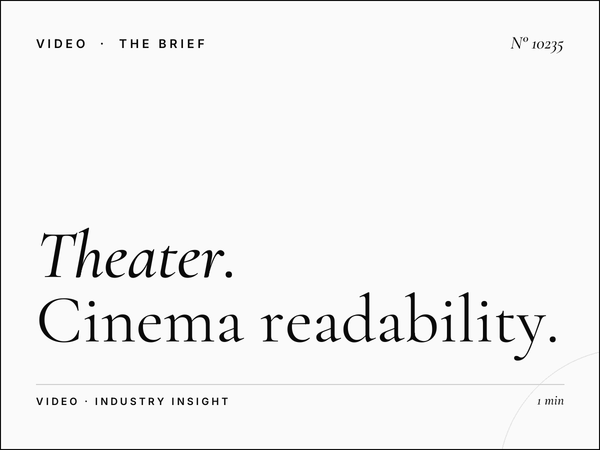 Theater Creative Dubai Mall: Cinema Readability